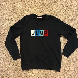 Black Sweatshirt with Colorful 'JUMP' Design